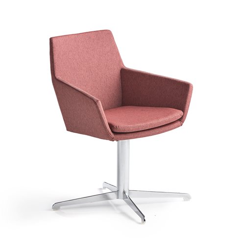 Konferenčná stolička Fairview, chróm, slivková  - zobraziť veľký náhľad