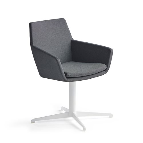 Konferenčná stolička Fairview, biela, antracit  - zobraziť veľký náhľad