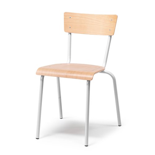 Jedálenská stolička PORTLAND, buk / šedá  - zobraziť veľký náhľad