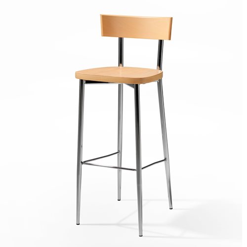 Barová stolička Edmond, chróm  - zobraziť veľký náhľad