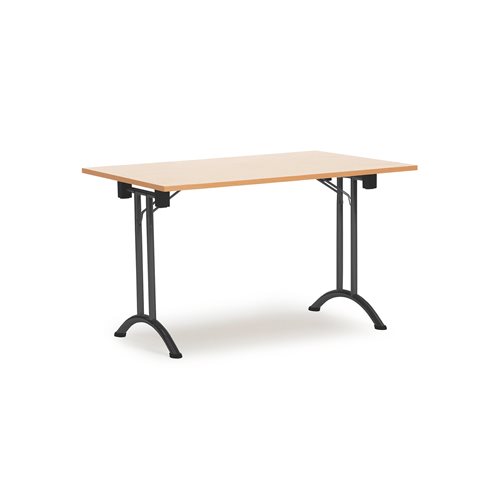 Skladací stôl Marina, 1200x800 mm, bukový laminát, čierna  - zobraziť veľký náhľad