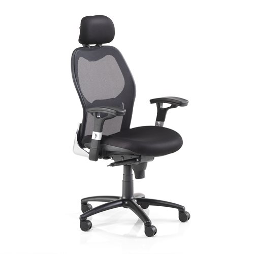 Kancelárska stolička Swansea, čierna  - zobraziť veľký náhľad