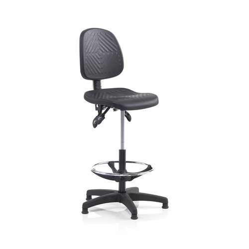 Pracovná dielenská stolička BRISBANE, výška 560-810 mm  - zobraziť veľký náhľad