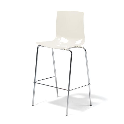 Barová stolička PHOENIX, biela  - zobraziť veľký náhľad