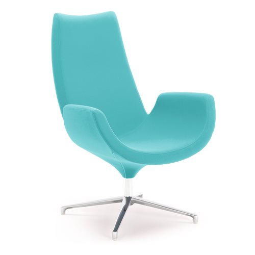 Moderné kreslo Echo, tyrkysová  - zobraziť veľký náhľad