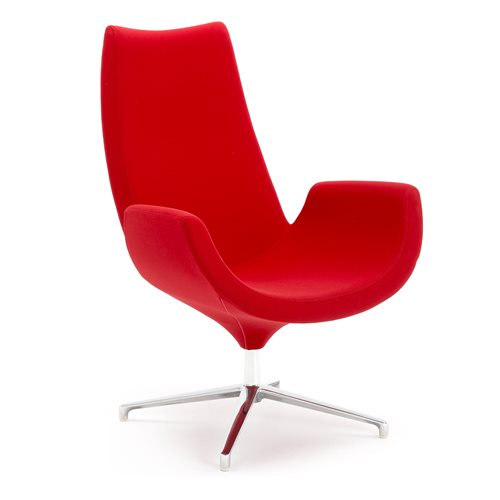 Moderné kreslo Echo, červená  - zobraziť veľký náhľad