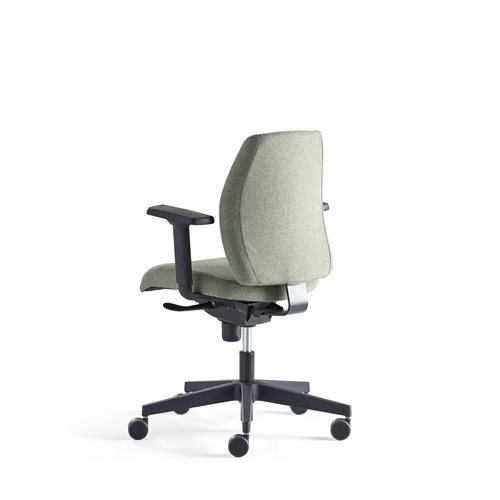 Kancelárska stolička LANCASTER, nízke operadlo, zelenomodrá