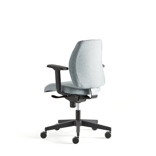 Kancelárska stolička LANCASTER, nízke operadlo, modrošedá