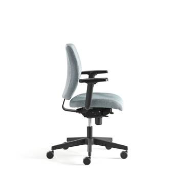 Kancelárska stolička LANCASTER, nízke operadlo, modrošedá