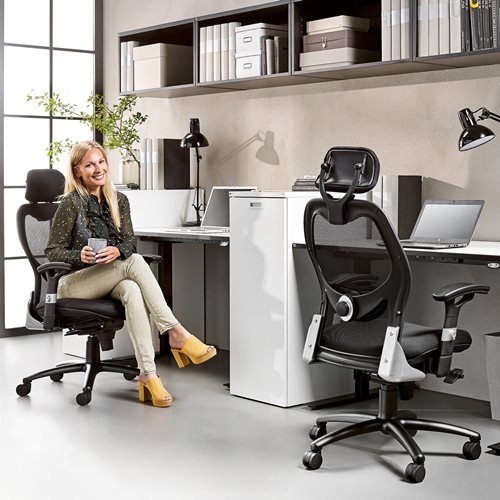 Kancelárska stolička Swansea, čierna