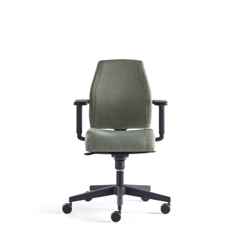 Kancelárska stolička LANCASTER, nízke operadlo, zelenomodrá