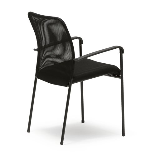 Konferenčná stolička HALIFAX, čierna / čierna
