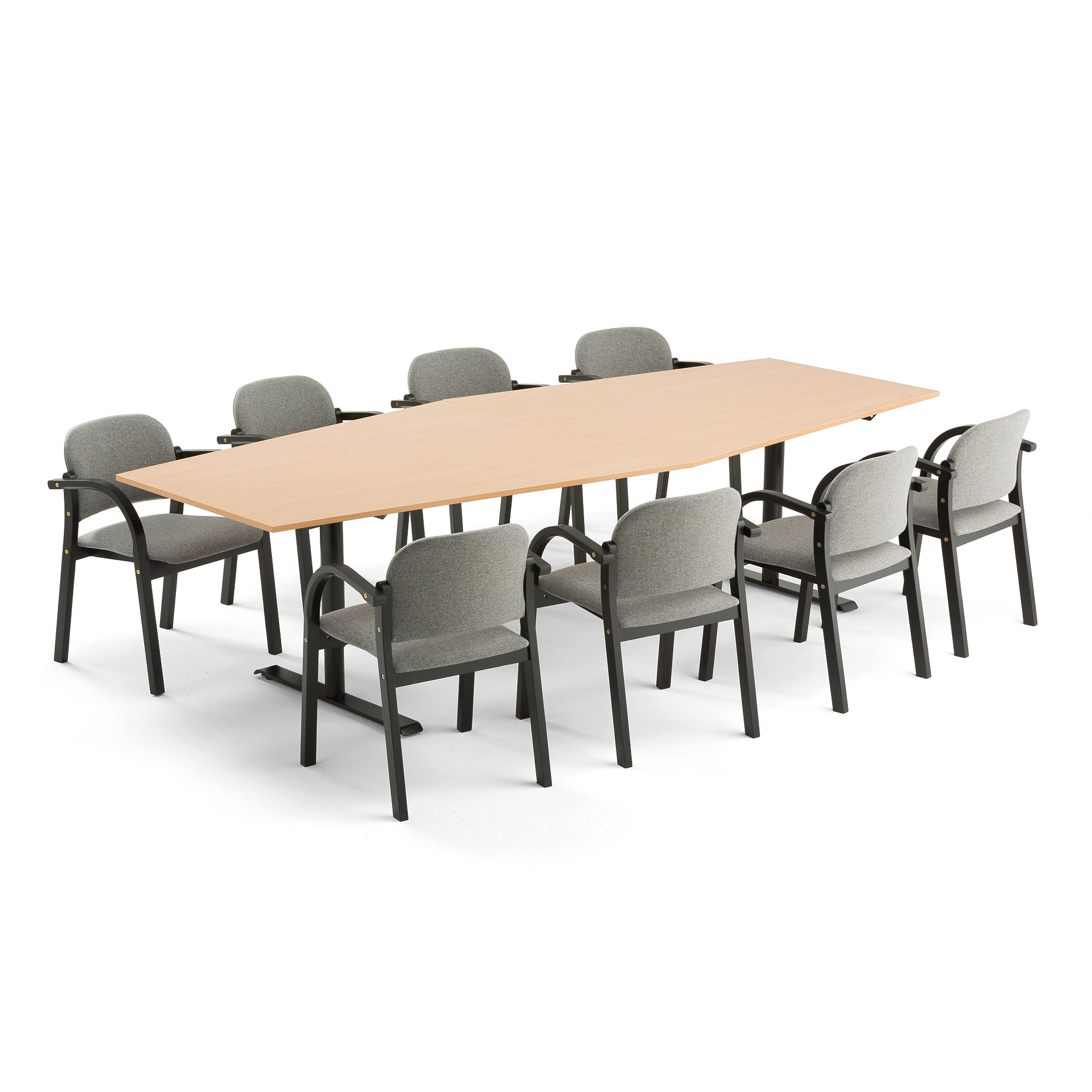 Zostava konferenčného nábytku: Stôl Adeptus + 8 stoličiek Colborne