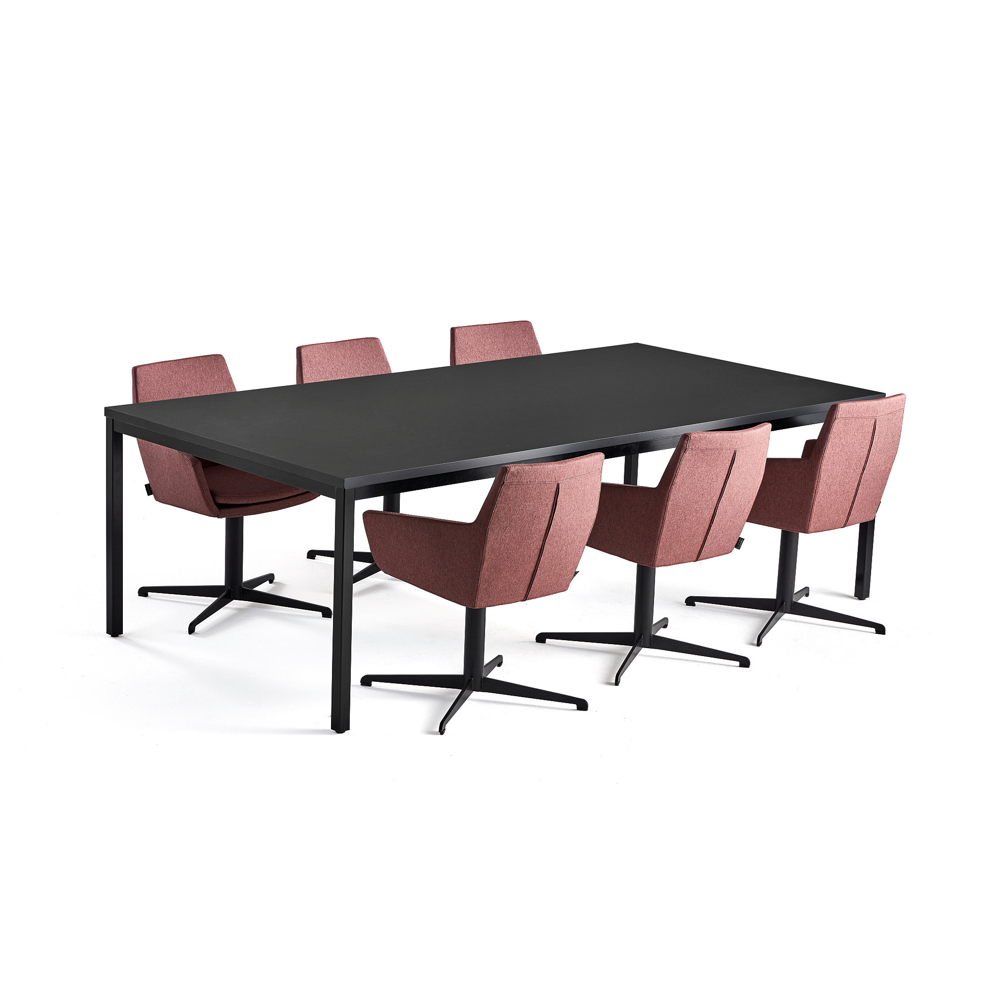 Zostava konferenčného nábytku: Stôl Modulus + 6 stoličiek Fairview