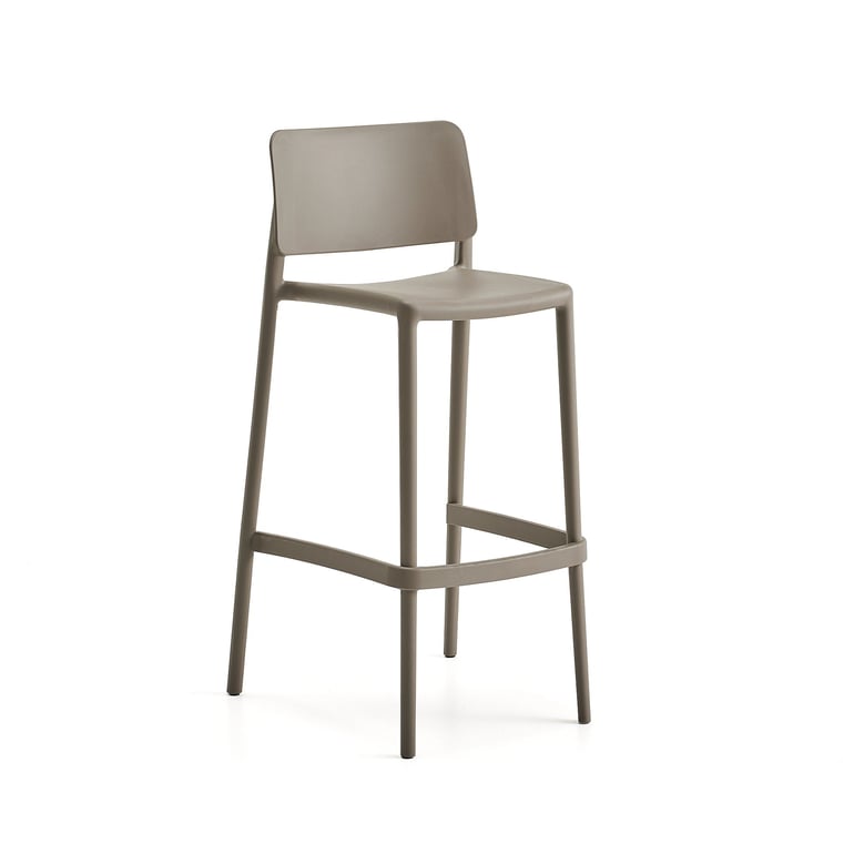 Barová stolička RIO, výška sedadla 750 mm, šedá