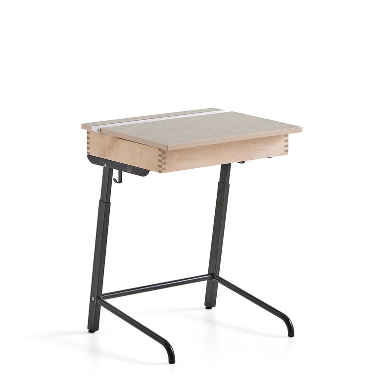 Školská lavica AXIOM, antracit/šedá