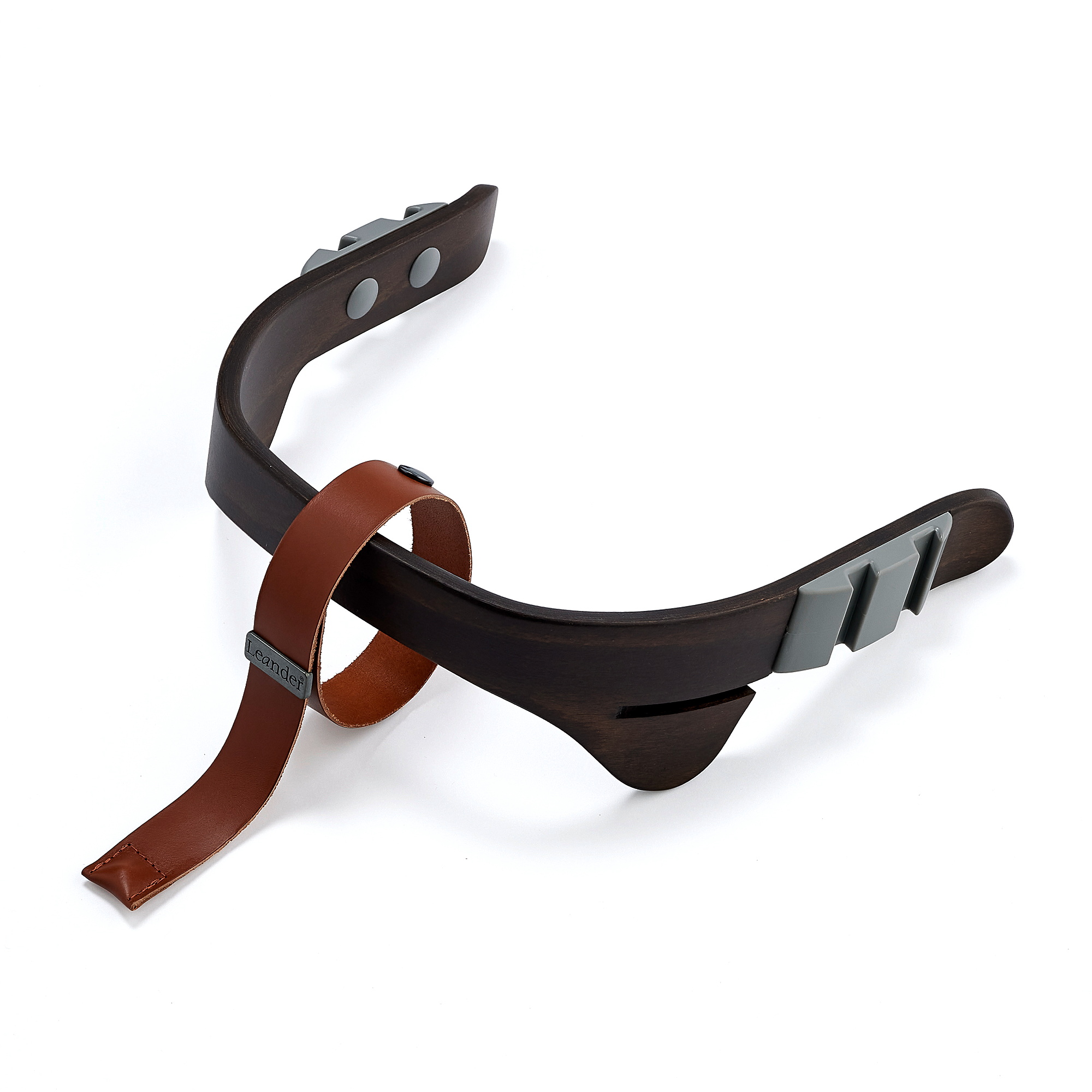 Bezpečnostný postroj pre detskú jedálenskú stoličku LEANDER CLASSIC, hnedá