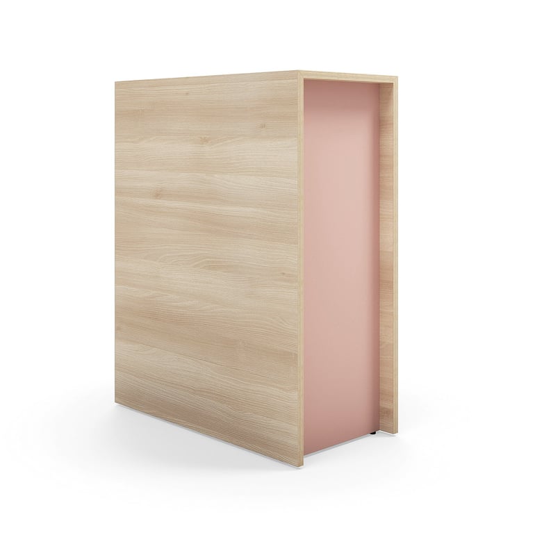 Stupňovité sedenie TOGETHER, 1000x800x400 mm, jaseň, tmavoružová