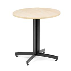 Jedálenský stôl SANNA, okrúhly Ø 700 x V 720 mm, breza / čierna