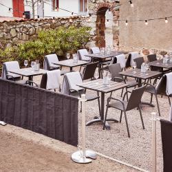 Záhradný stôl Piazza, 700x700 mm, čierny