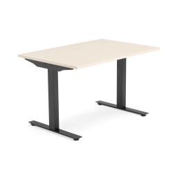 Kancelársky pracovný stôl MODULUS, T-rám, 1200x800 mm, breza/čierna