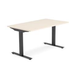 Kancelársky pracovný stôl MODULUS, T-rám, 1400x800 mm, breza/čierna