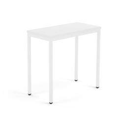 Bočný kancelársky pracovný stôl Modulus, 800x400 mm, biela/biela