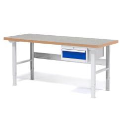 Dielenský stôl Solid so zásuvkou, nosnosť 500 kg, 1500x800 mm, vinyl