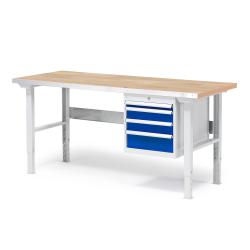 Dielenský stôl SOLID so 4 zásuvkami, 1500x800 mm, nosnosť 750 kg, dub