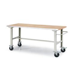 Dielenský stôl Match, na kolieskach, 800x2000 mm, dub