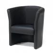Kreslo Click, čierna koža